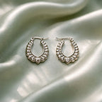 Stainless Steel Silver Hoop Earrings _ Design 9