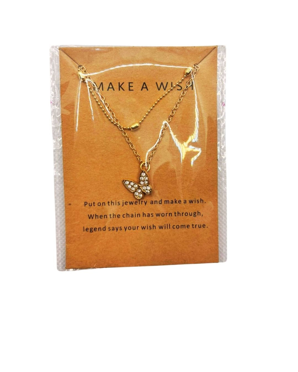 Make A Wish Layered Butterfly Necklace