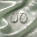 Stainless Steel Silver Hoop Earrings_ Design 6