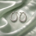 Stainless Steel Silver Hoop Earrings_ Design 6
