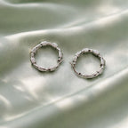 Stainless Steel Silver Hoop Earrings _ Design 8
