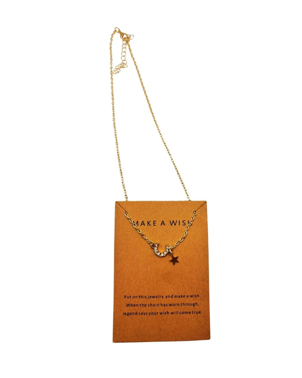 Make A Wish Crescent & Star Necklace