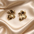 Gold Floral Stud Earrings