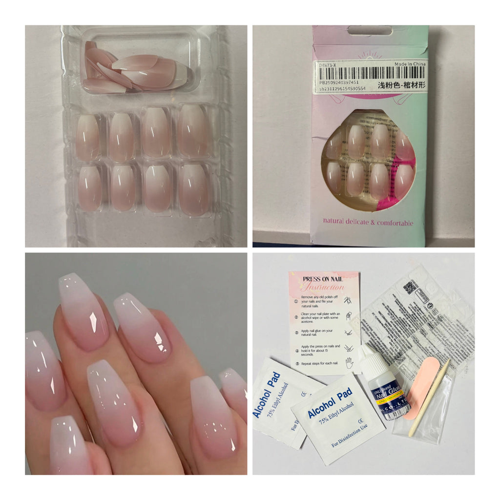 24 Pcs French Ombre Press-On Nails
