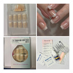 24 Pcs Classic French tip press-on nails