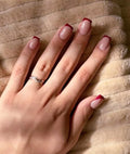 24 Pcs Classic Red French tip press-on nails