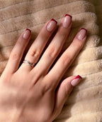 24 Pcs Classic Red French tip press-on nails