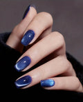 Royal Blue Cat Eye Press-On Nails