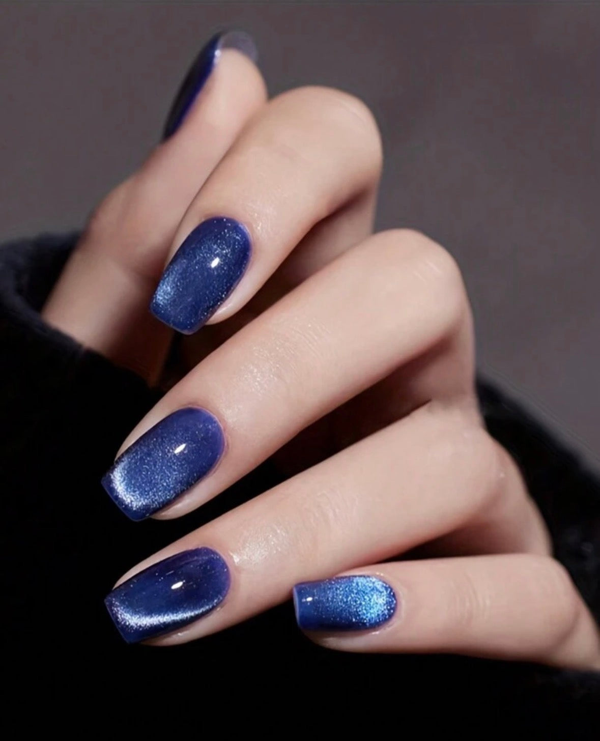 Royal Blue Cat Eye Press-On Nails