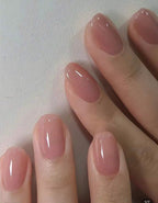 24 Pcs Shiny Cateye Pink Press-On Nails – Medium Length