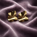 Abstract Square Design Stainless Steel Earrings