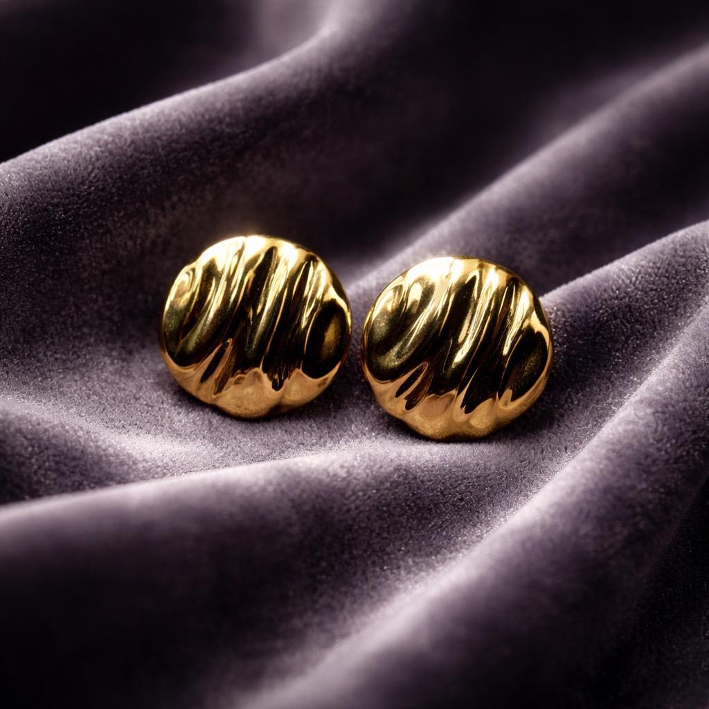 Classic Round Stainless Steel Earrings