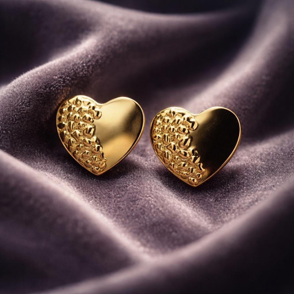 Heart-Shaped Stainless Steel Earrings