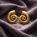 Spiral Shell Design Stainless Steel Earrings