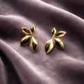 Leaf-inspired Design Stainless Steel Earrings