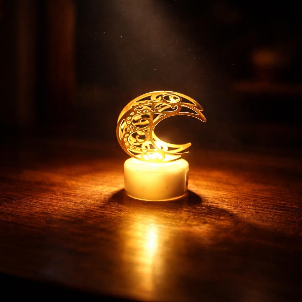 Golden Noor Crescent Glow Light