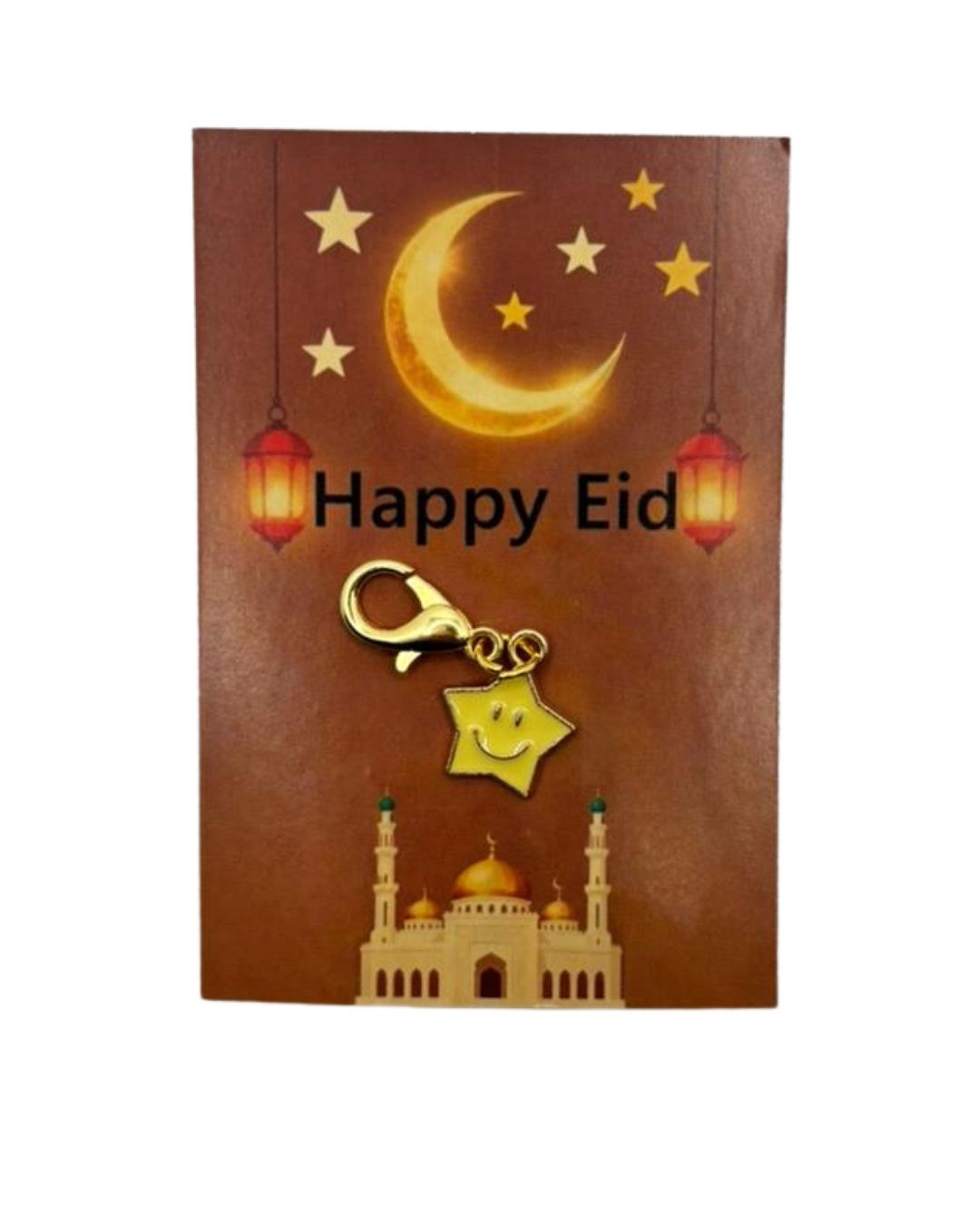 Happy Eid Smiley Star Pocket Hug Charm