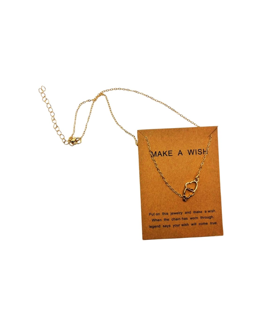 Make A Wish Double Heart Necklace