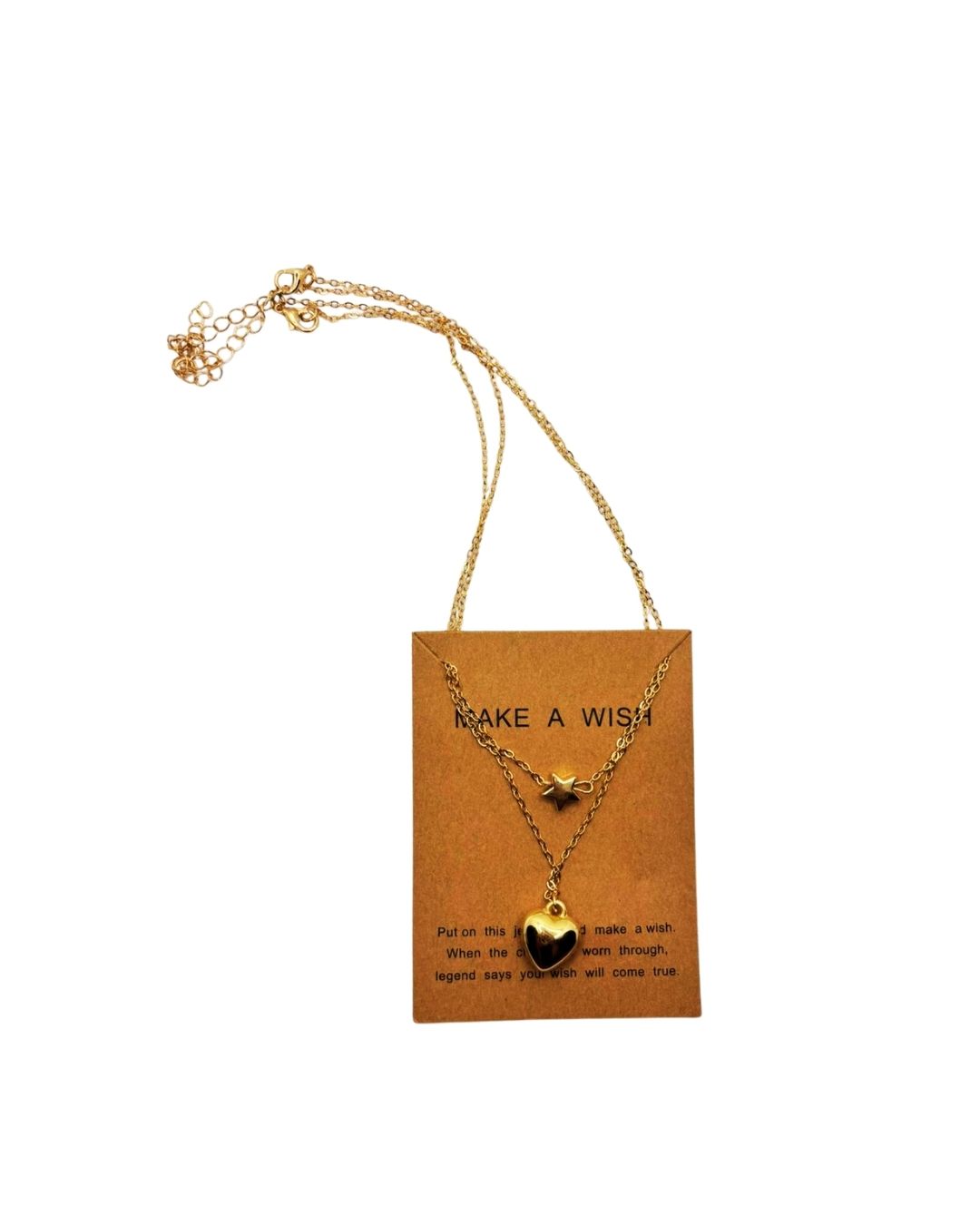Make A Wish Layered Heart & Star Necklace