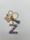Alphabet Z Keychain Purple