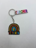 Black Rainbow Teacher's Day Keychain