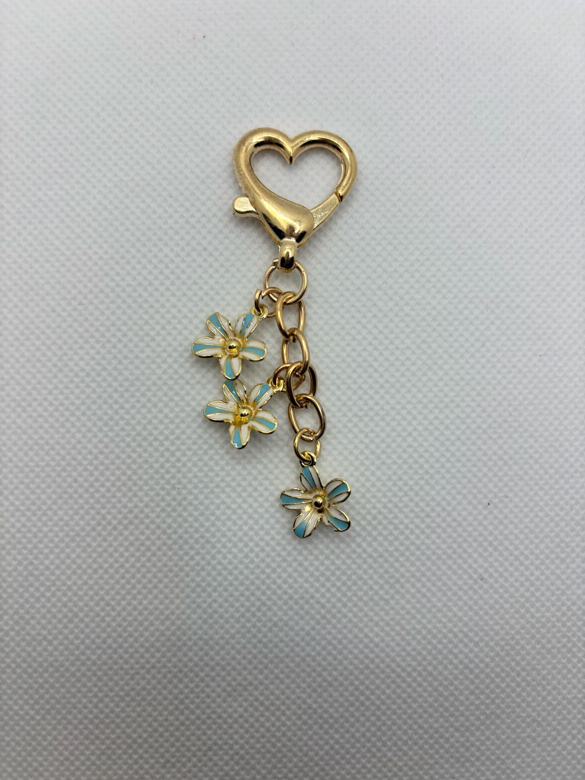 Blue and White Flowers Charm