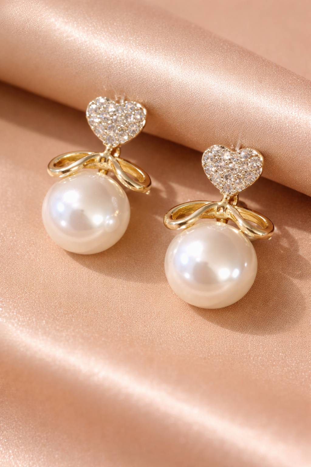 Bow Pearl Drop Earrings