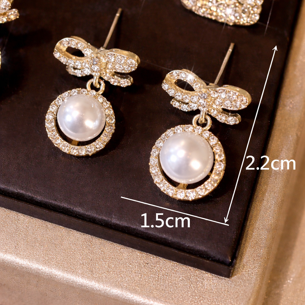 Bow Pearl Earrings