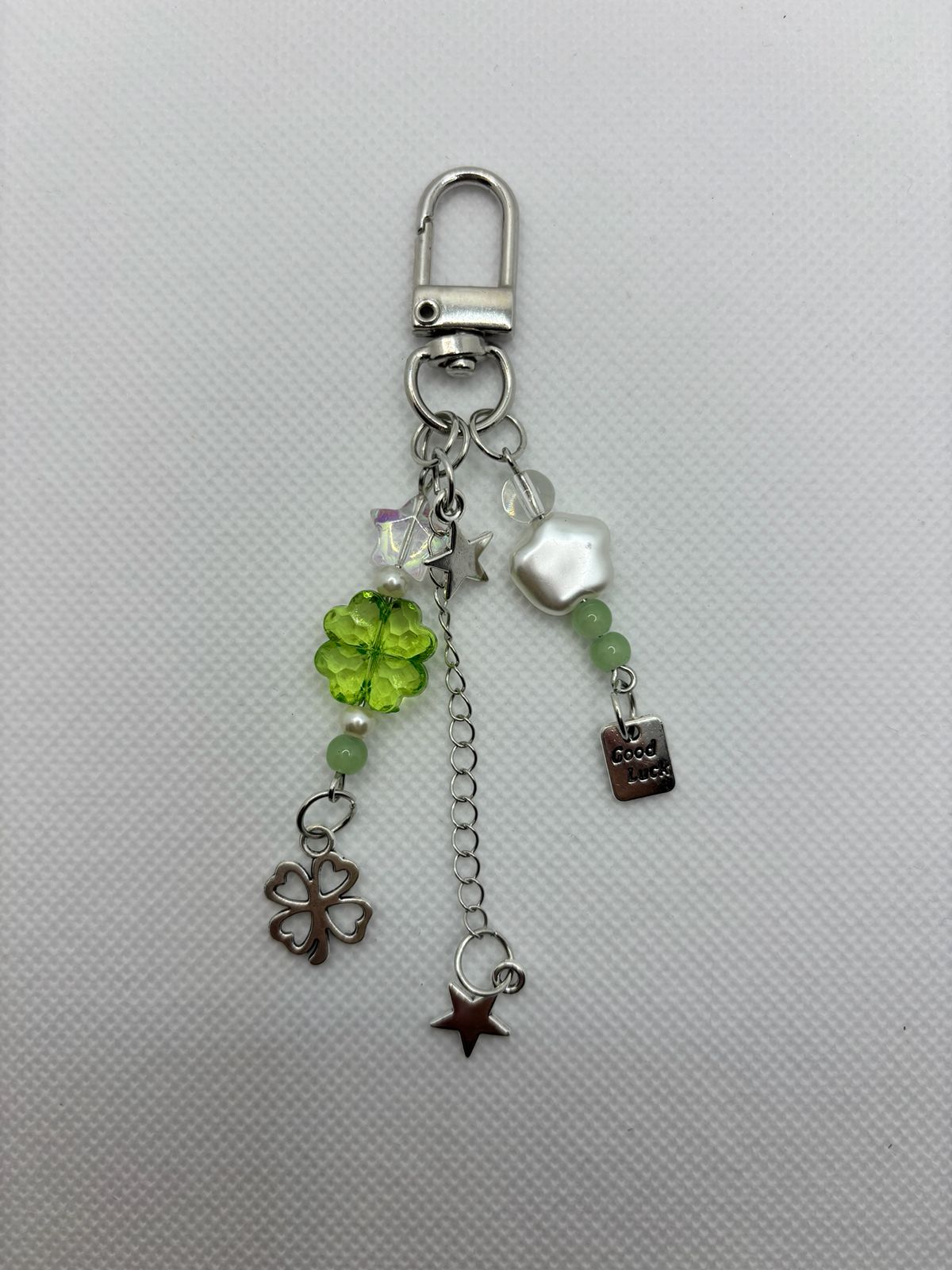 Good Luck Green Lotus Keychain