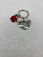 Heart and Apple Metal Teacher's Day Keychain