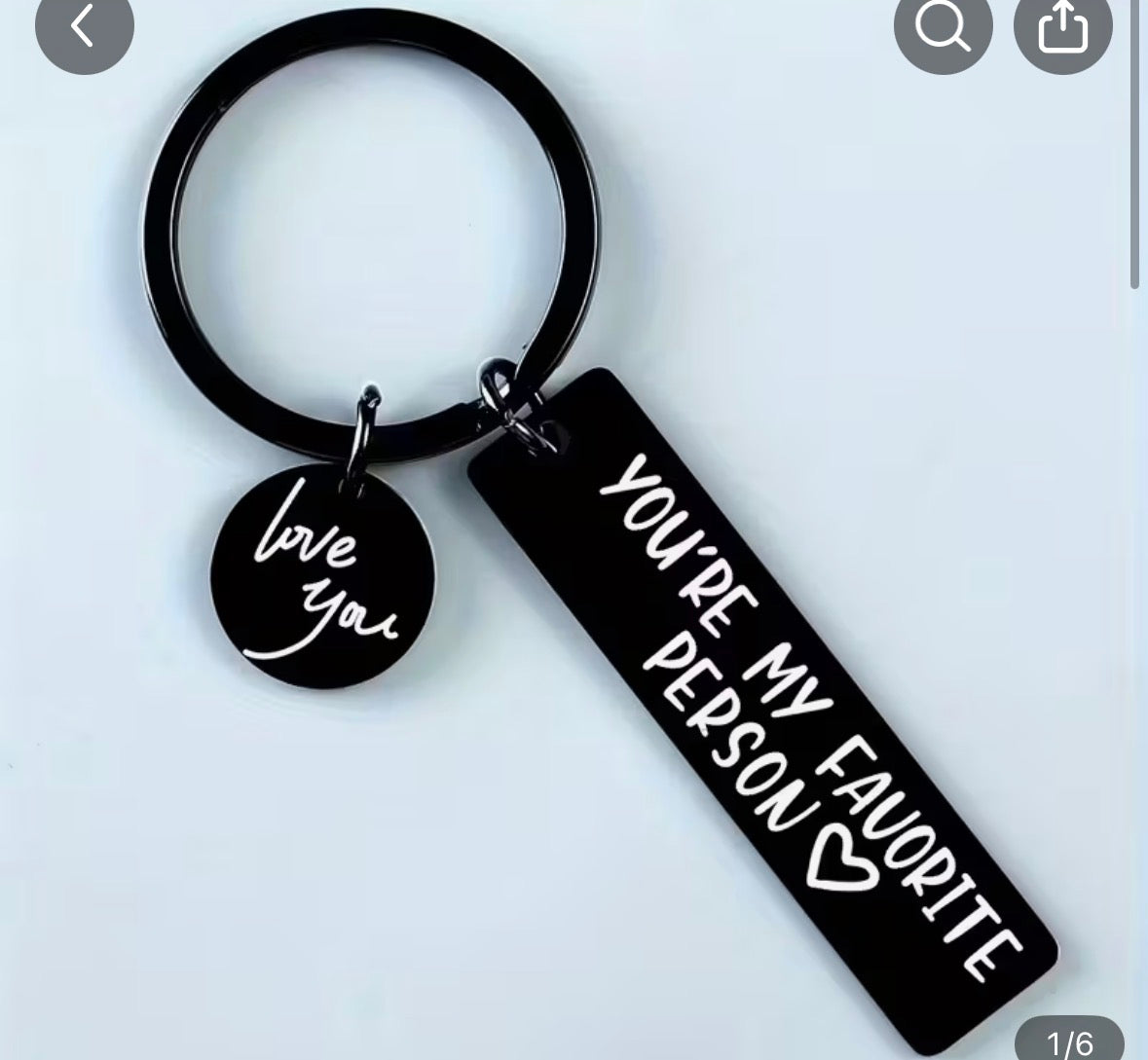You are my favorite person Black Keychain