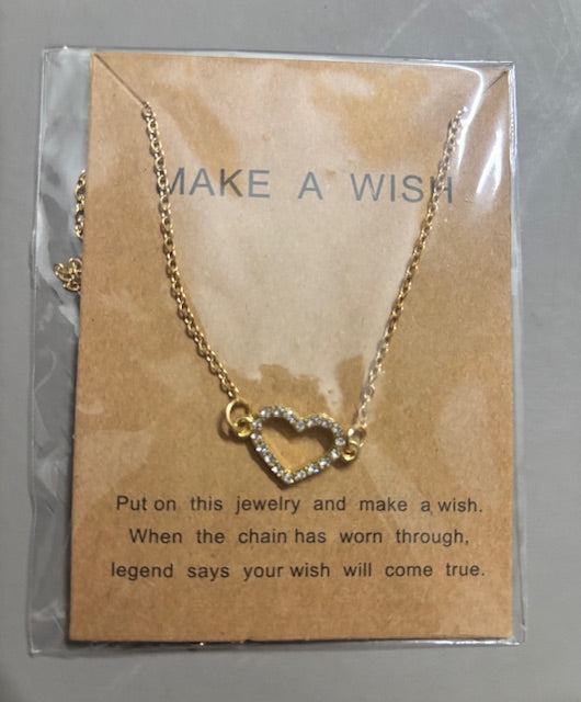 Make A Wish Heart Necklace