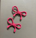 Dark Pink Bow Clips