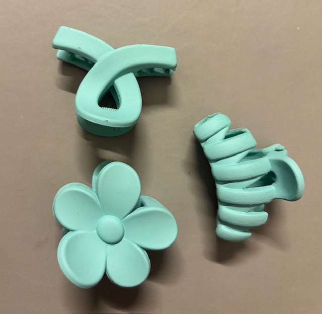 Pack of 3 Mint Green Claws