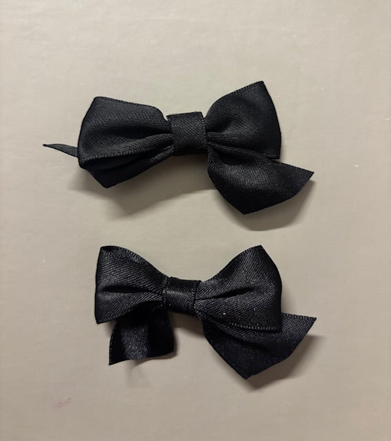 Black Satin Bows