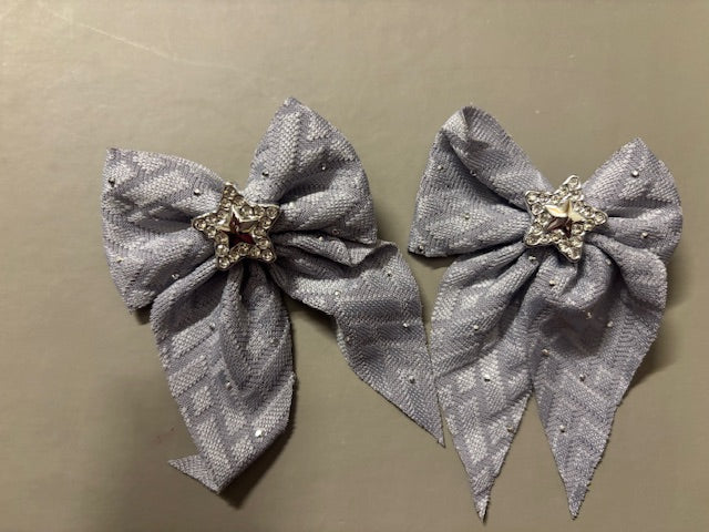 Grey Textured Bows