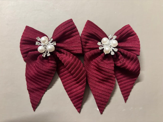 Rich Maroon Bows