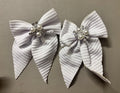White Bows with pearls
