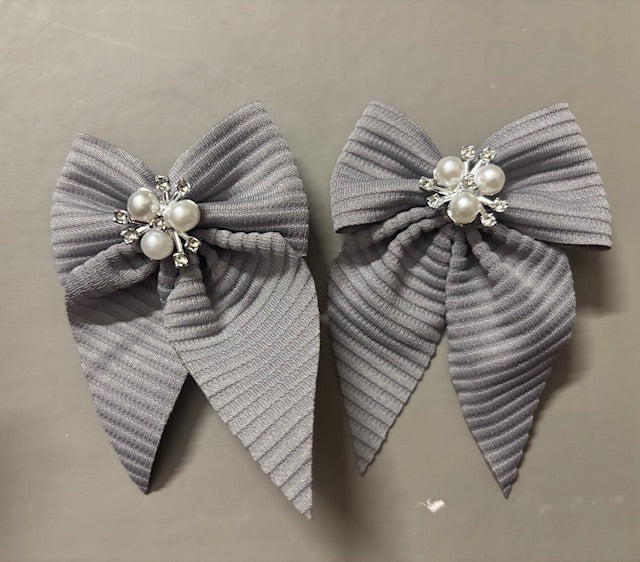 Soft Grey Bows