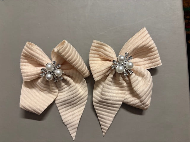 Cream Beige Bows