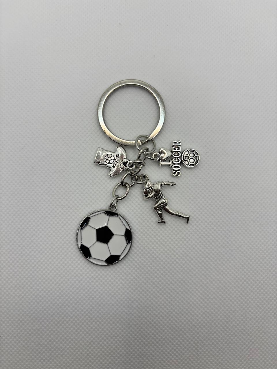 I love Soccer Keychain