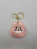 Light Pink Cat Fluffy Keychain