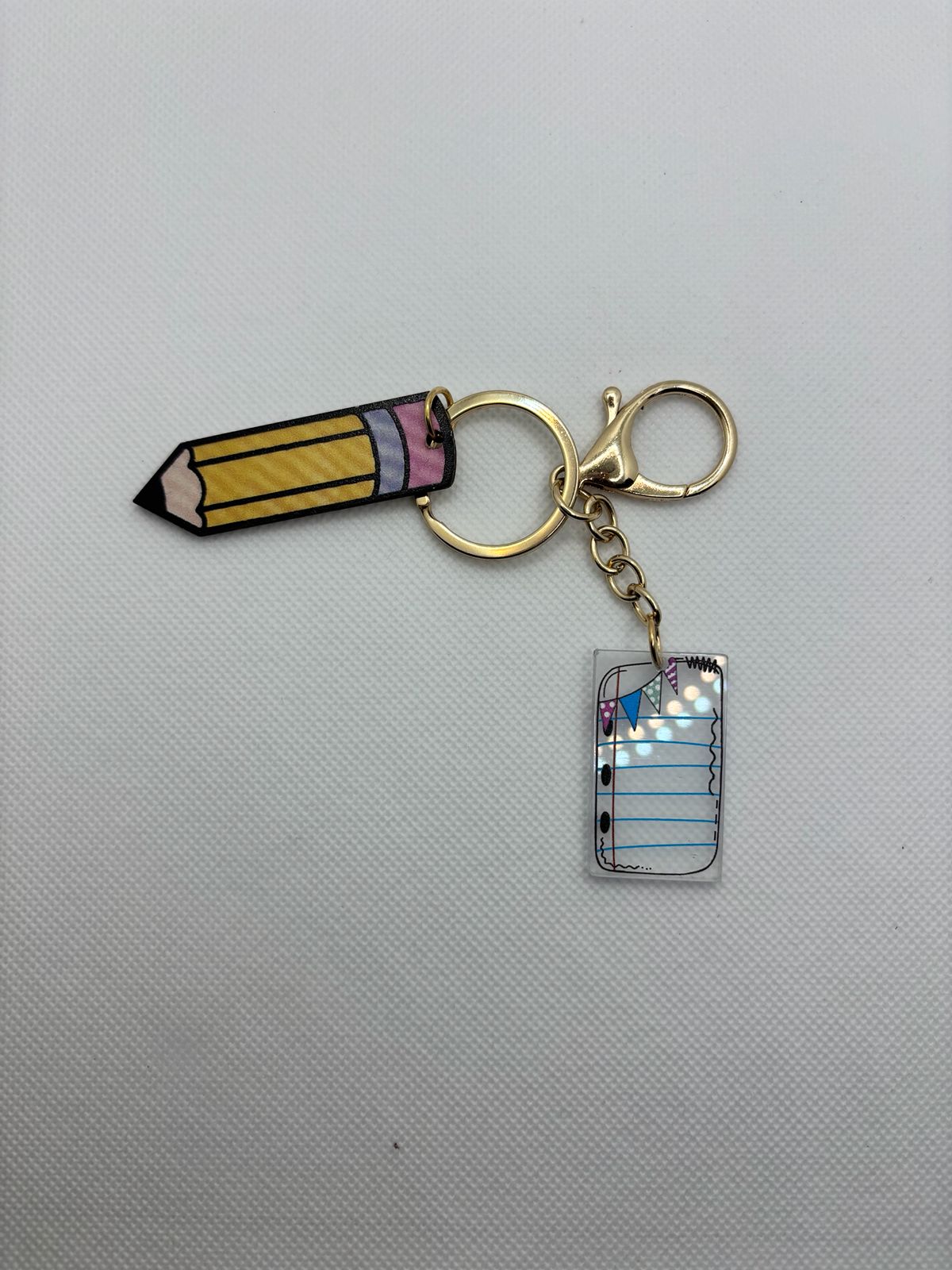 Notepad Pencil Teacher's Day Keychain