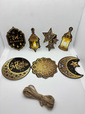 Ramadan Hanging Decorations - Black and Gold
