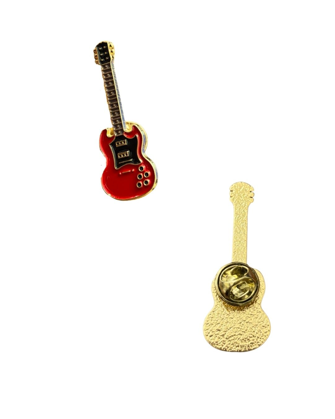 Red Guitar Enamel Pin