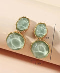 Sea Green Resin Drop Earrings