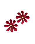 Shocking Pink Petals Stud Earrings