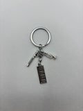 Silver Piano Keychain