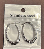 Stainless Steel Silver Hoop Earrings_ Design 6
