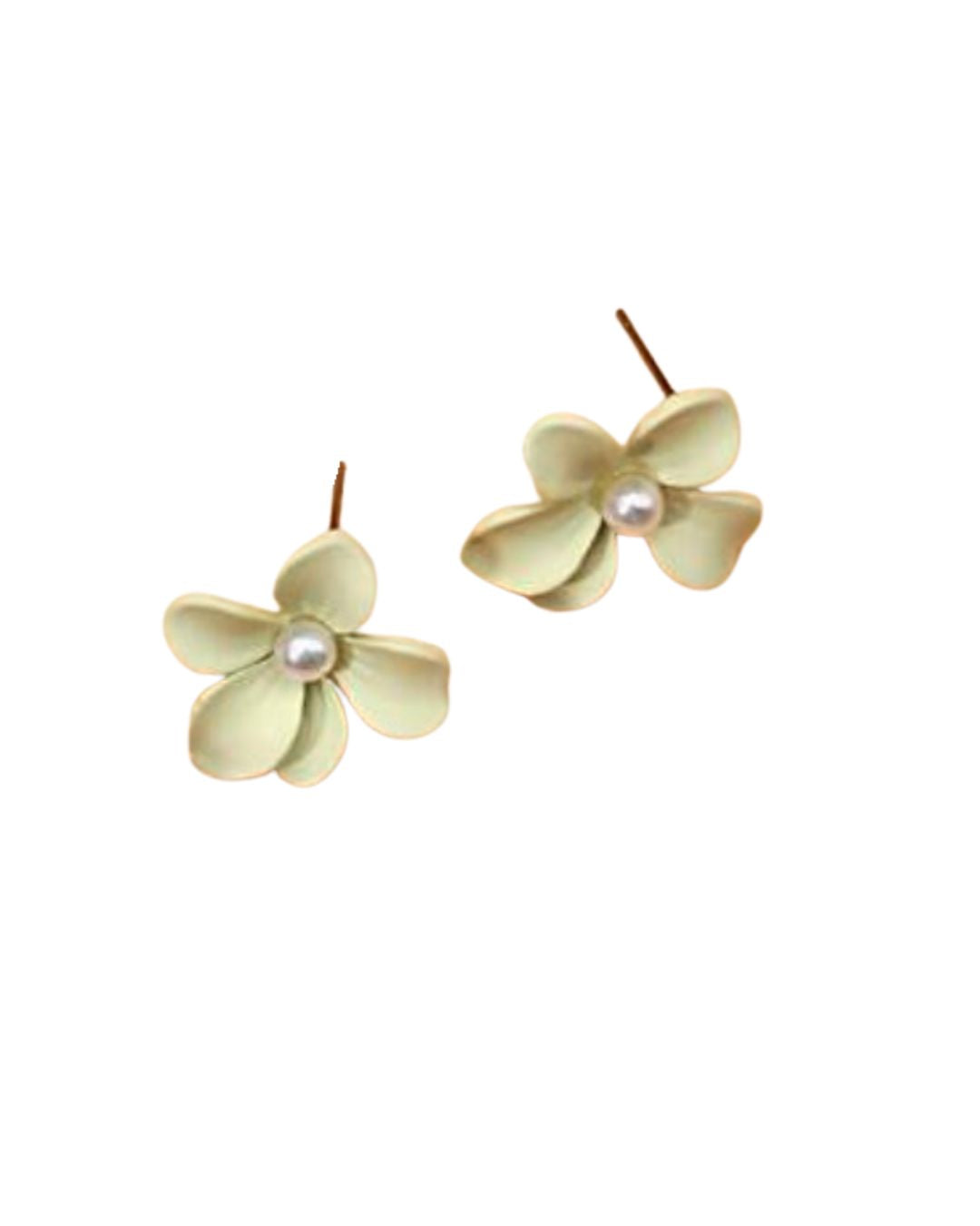 Small White Flower Earrings